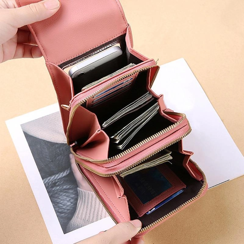 Product image KAHASIL - Tas Dompet Hp Wanita Selempang Bahan Kulit PU Leather KHDP49 all variant HIJAU