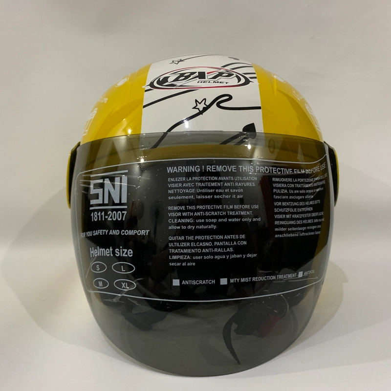 Product image CRX Helmet - Helm Nuvo Traveling Kuning Glossy - Helm SNI - Helm Dewasa L Traveling Kuning Glo