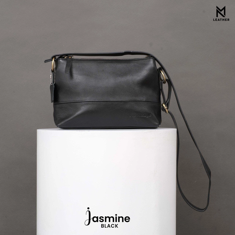 Product image Fashopid - MOONZAYA TAS SELEMPANG KULIT ASLI JASMINE ALL BLACK