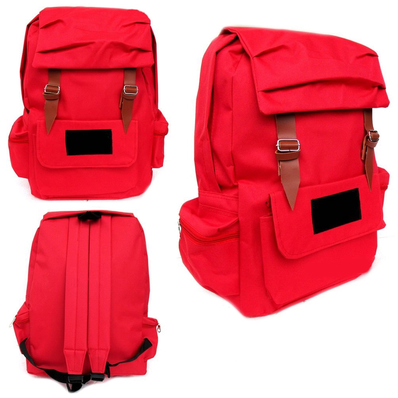 Product image Lanc Fashion - Tas Jeans Ransel Retro 2Clip Canvas Fashion Adventure WARNA MERAH