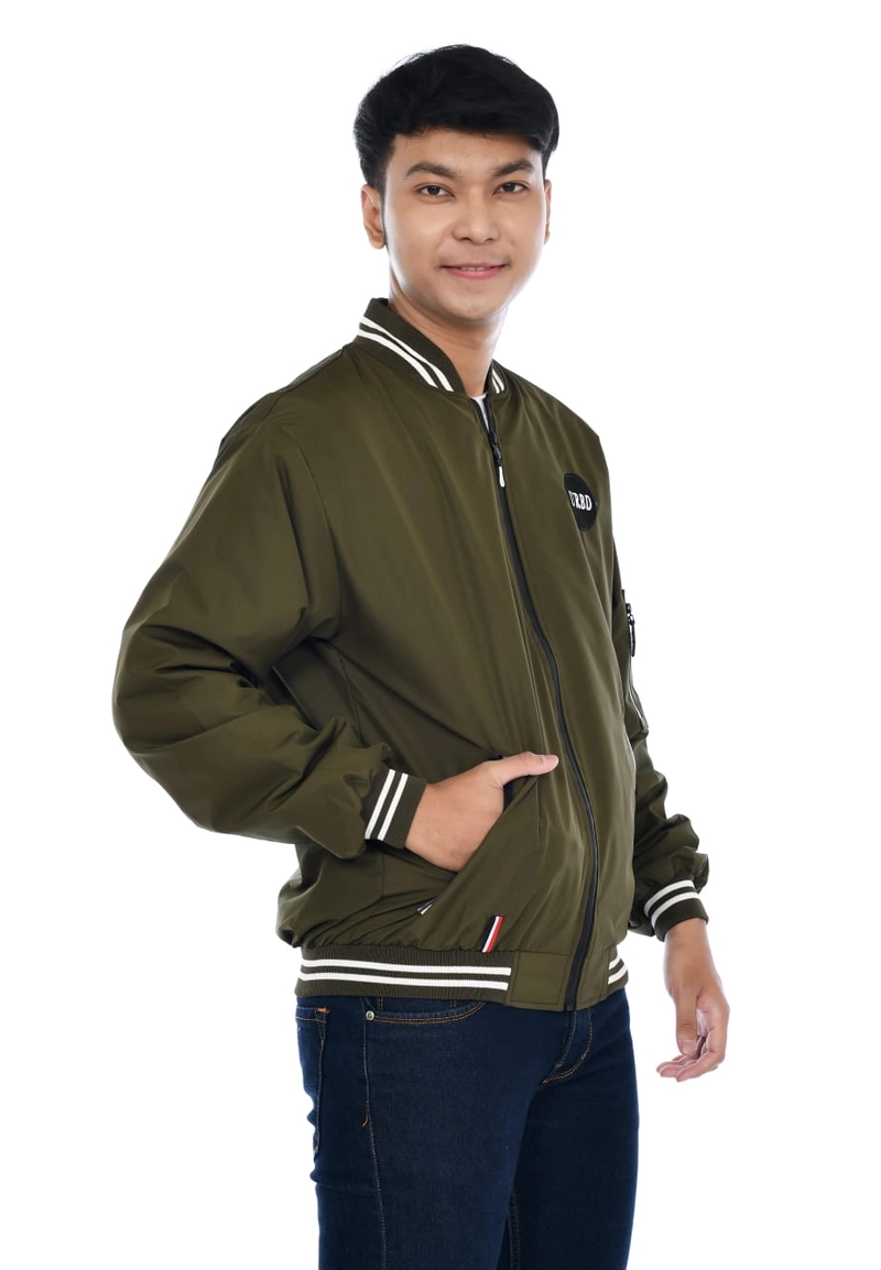 Product image Jaket Bomber Unisex A295 M Hijau Army