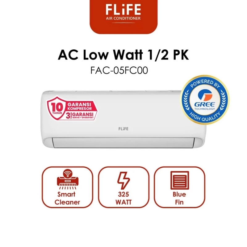 Product image UTAMAMEGA - AC Flife 0/5 PK FAC-05FCOO Pendingin Ruangan Type FAC-05FC00