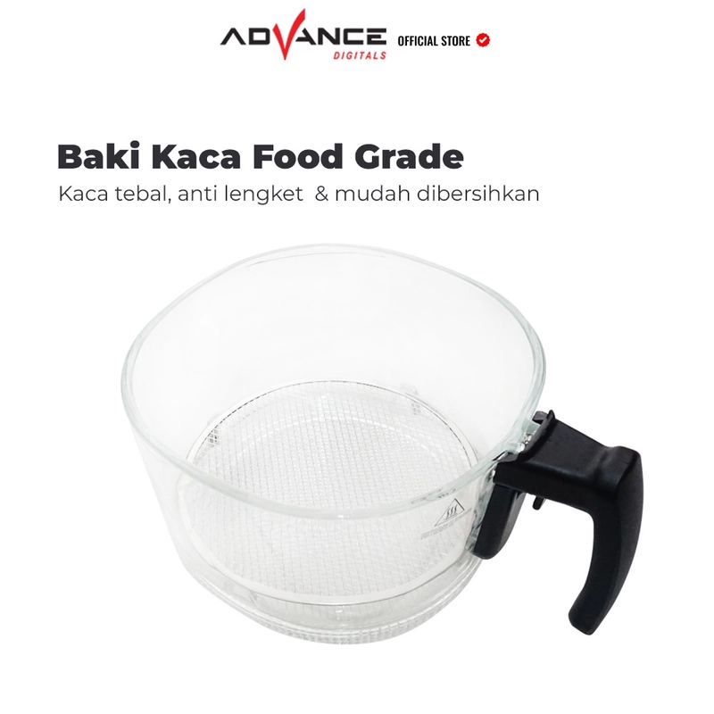 Product image Advance Digitals Indonesia - Digital Air Fryer ADF-38DW Baki Kaca Transparan Glass 800 Watt 3.8 Liter Default