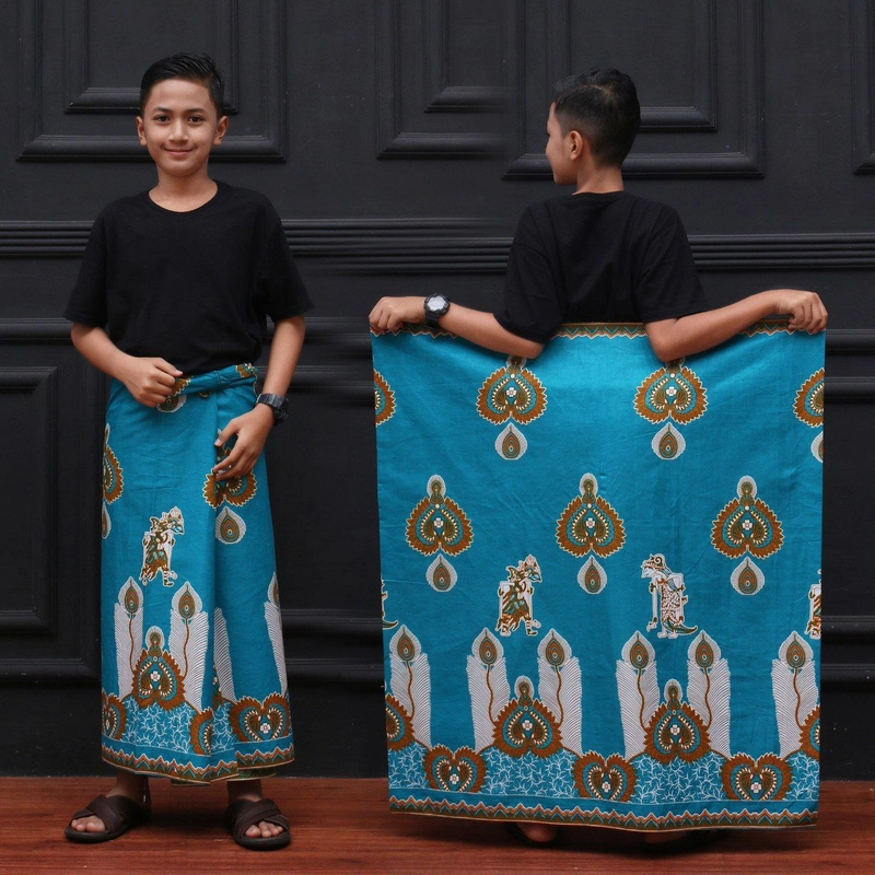 Product image Kois Batik - SARUNG ANAK REMAJA SD SMP BAGUS NYAMAN DIPAKAI SARUNG ANAK REMAJA Biru tosca