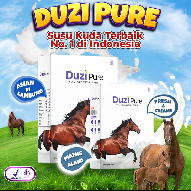 Product image ABUSA HERBAL - Duzi Pure Susu Kuda Untuk Tulang dan Sendi 200 gr Manis Alami