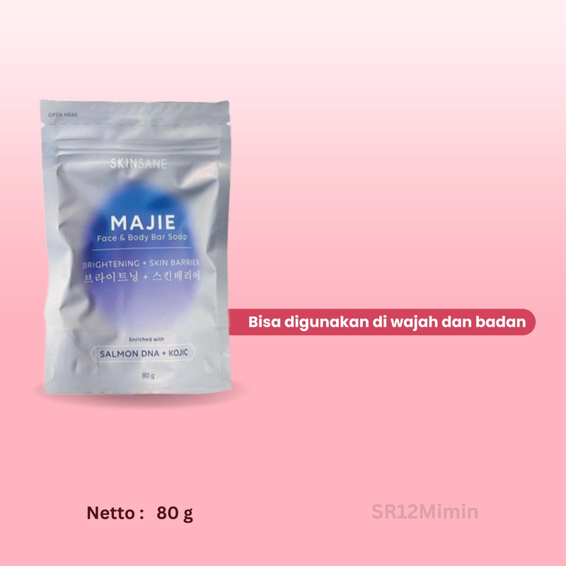 Product image SR12 Mimin - SR12 Majie Face Body Bar Soap Mencerahkan Dan Memperbaiki Skin Barrier 80 gr majie