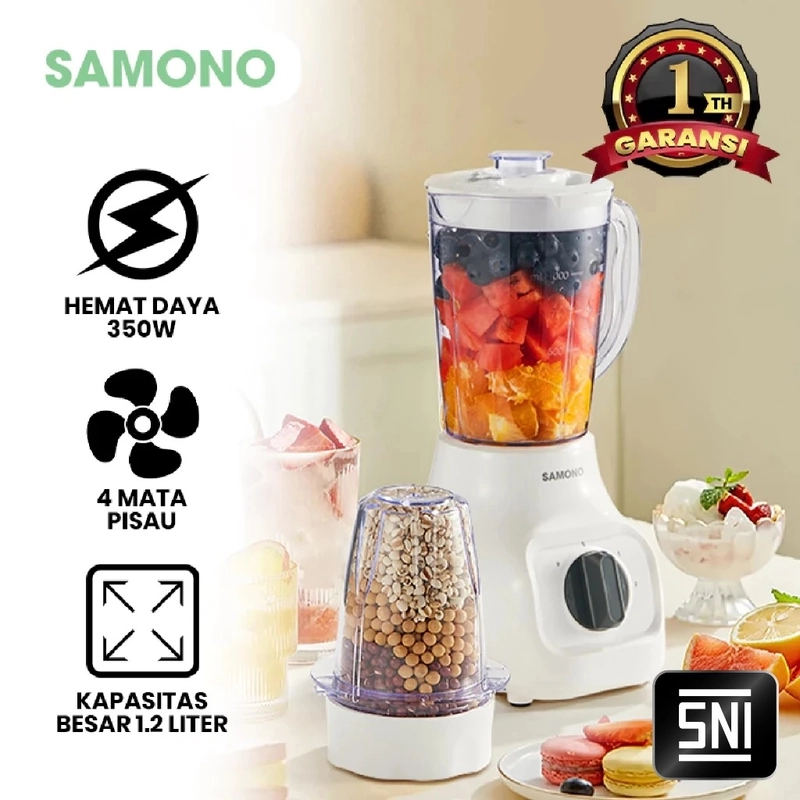 Product image UTAMAMEGA - Blender Jus dan Bumbu Serbaguna Samono SW-BL350A 1koma2L 350w Low Watt Warna Random