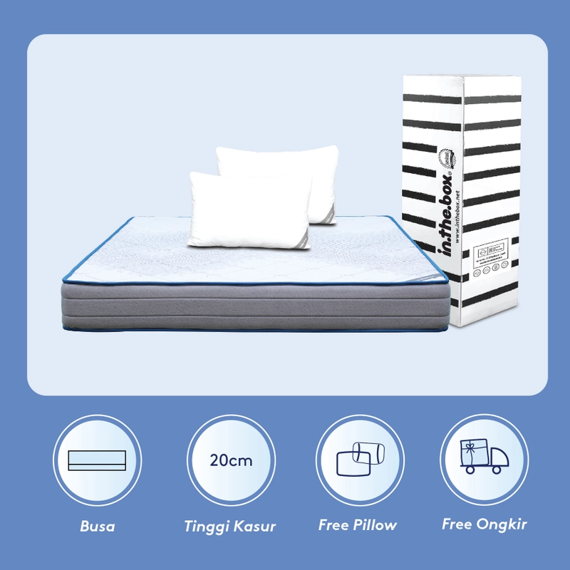 Product image Inthebox - Kasur Busa INTHEBOX HYBRID NEO - Free Bantal 90x200 Putih
