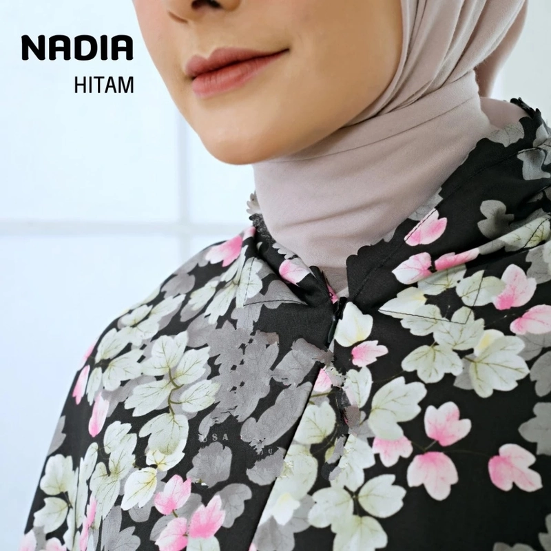 Product image qayd - UZN Mukena Dewasa Katun 2in1 Nadia Dewasa Hitam