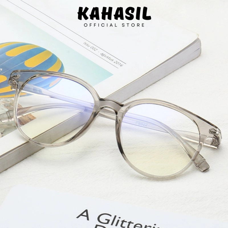 Product image KAHASIL - Kacamata Wanita Pria Anti Radiasi Frame Transparan Bening KH012 BLUE all variant