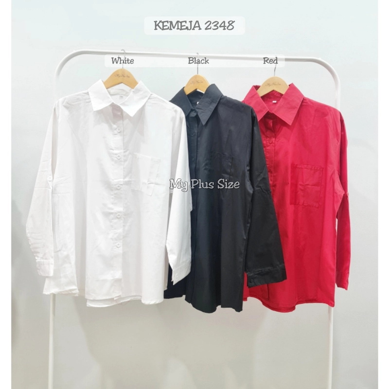 Product image My Plus Size - Kemeja Jumbo 2348 Ld 125 cm/135 cm/142 cm & 155 cm 2XL BLACK