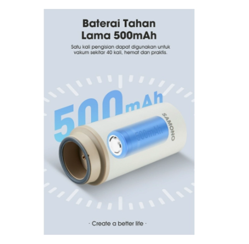 Product image UTAMAMEGA - Samono SW-VAP10 Vacuum Sealer Air Pump Mesin Pompa Vakum Plastik Makanan Rechargable Type SW-VAP10