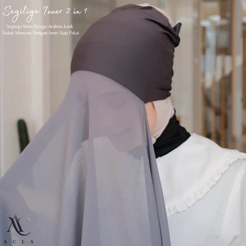 Product image Acla Daily - Jilbab Segitiga 2 IN 1 Ceruty Babydoll All size Black