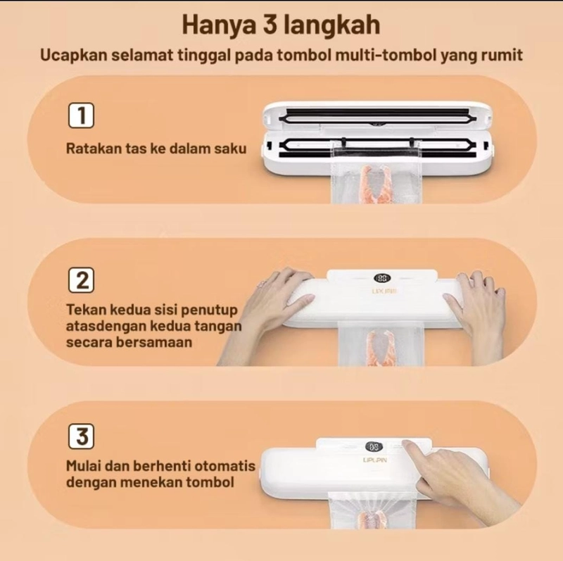 Product image Rizki Electronics - UPUPIN Vacum sealer fresh mesin vacuum sealer putih