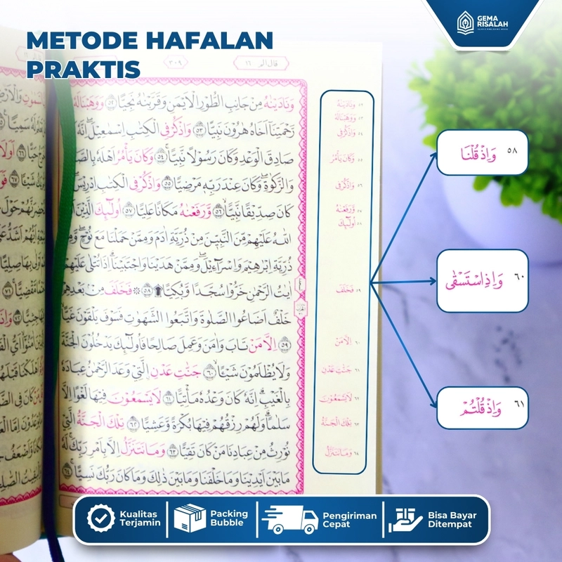Product image Gema Risalah - Alquran Hafalan Al Mumtaz A6 15 x10cm QPP Premium Tahan 100 tahun Non Terjemah A6 MERAH