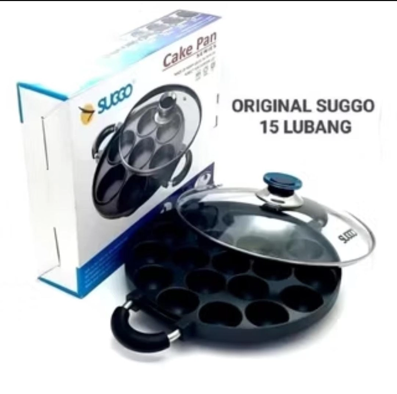 Product image Rizki Electronics - Cetakan Kue Takoyaki Suggo 12 lubang PLUS TUTUP KACA