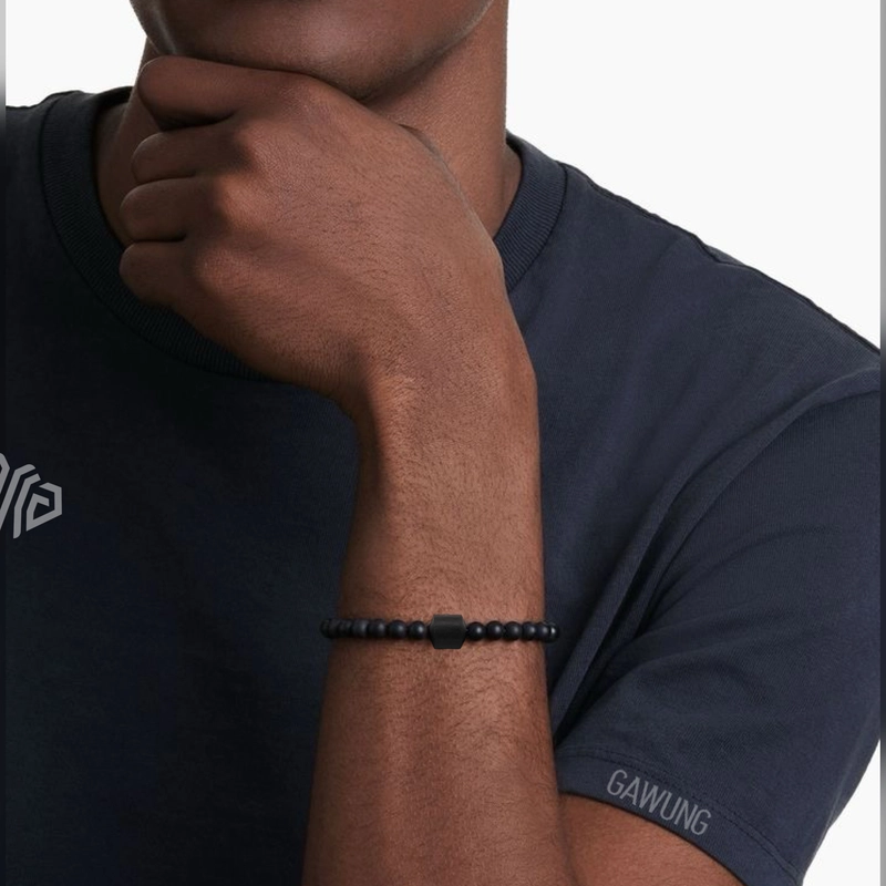 Product image GAWUNG - Gelang Tasbih Hitam Doff Classic 33 Butir Dzikir Pria Aesthetic Simple Keren GGT33C dewasa hitam