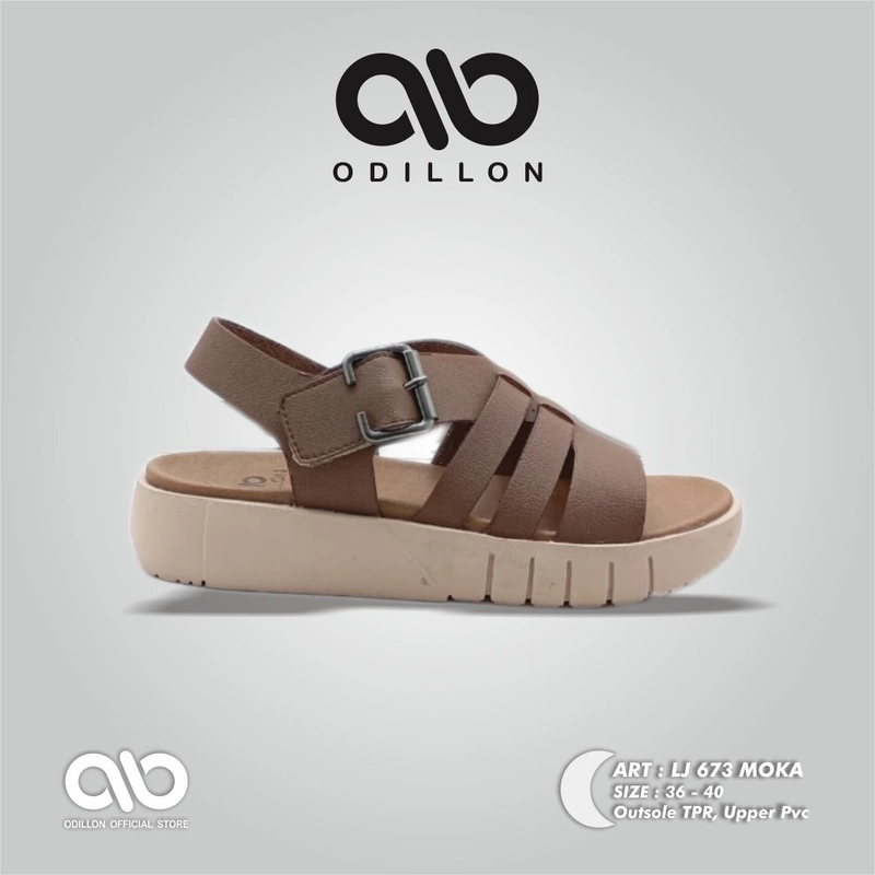 Product image Odillon - Ornella - LJ 673 / Sepatu Sandal Wanita Casual 40 MOCCA