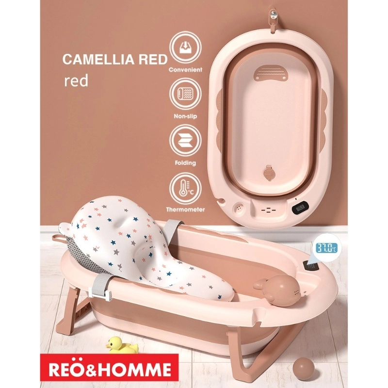 Product image Orinoco Bathub Set incl Matras Anti Slip & Thermometer RH-112 Bak dengan Termometer Temperatur Suhu RH - 112 Red