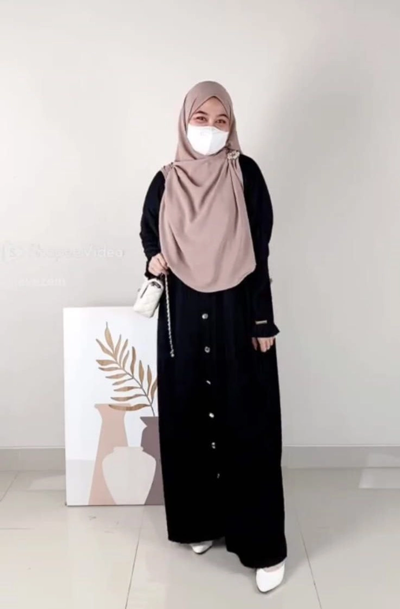 Product image Khisna collection - New gamis abaya Batwing haleema Allsize batwing Hitam