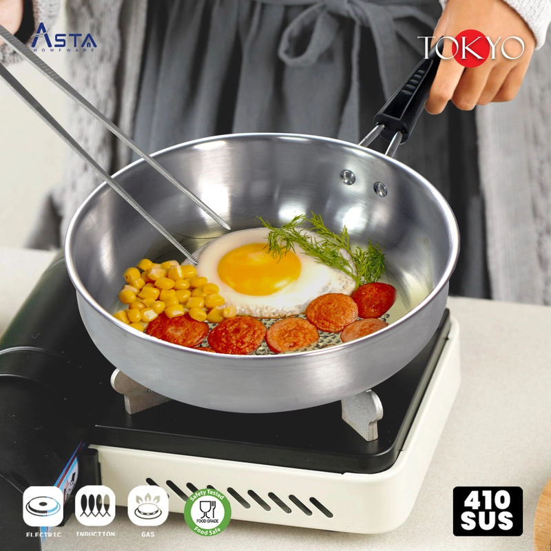 Product image Asta Panci Stainless Steel Asta Tokyo Tebal Set Lengkap 7 Pcs Warna Stainless Steel
