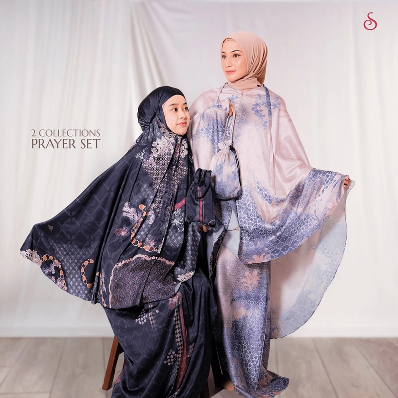 Product image Ansania Premium - Dumilah Prayer Set Mukena Dewasa 2in1 All Size Dark Navy