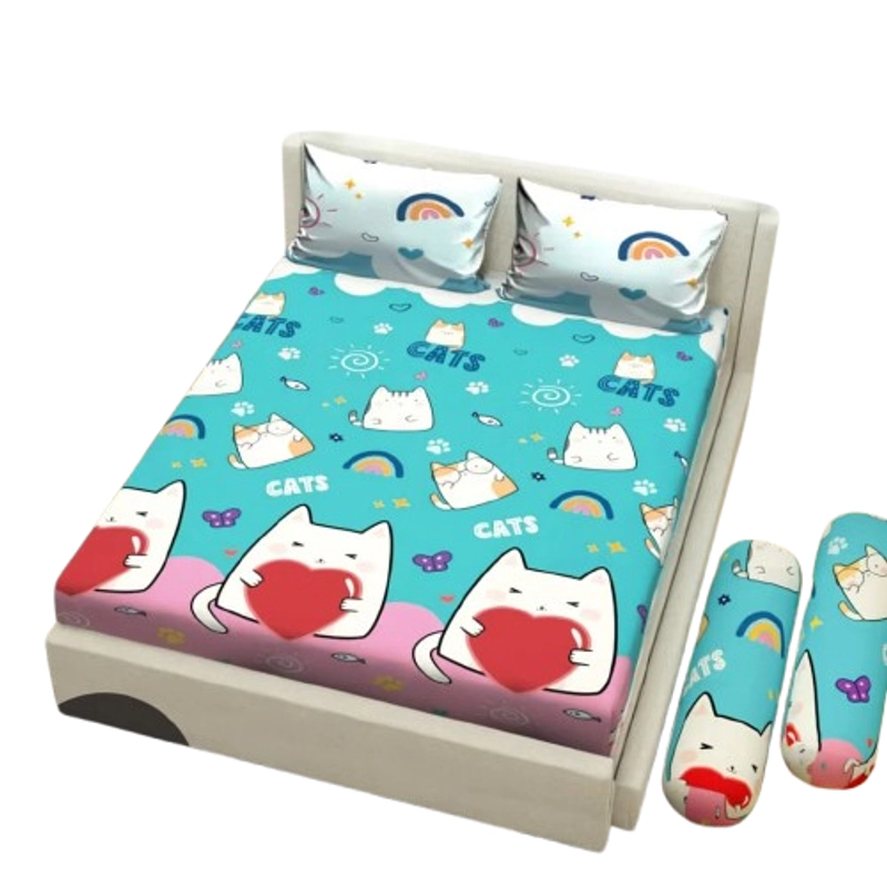 Product image Galeripuko - Sprei Katun Premium Motif Cats Love 120 x 200 Cats Love