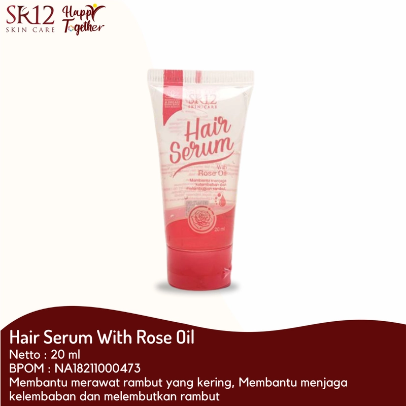Product image SR12 Indonesia - SR12 Hair Serum Rose Oil Melembabkan dan Melembutkan Rambut 20ml Rose oil