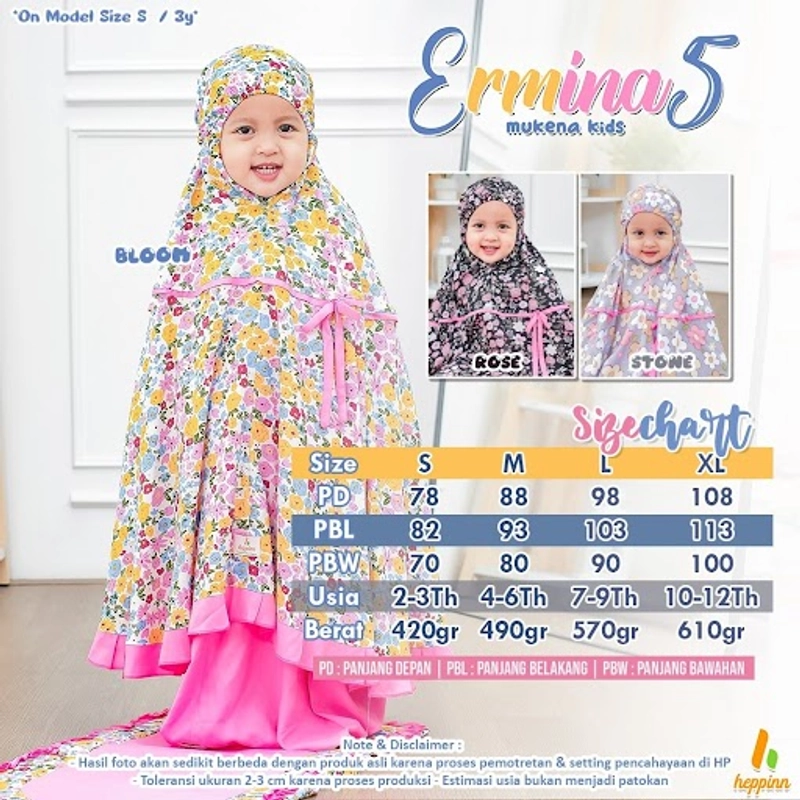 Product image Heppinn - Mukena Kids Ermina 5 S BLOOM