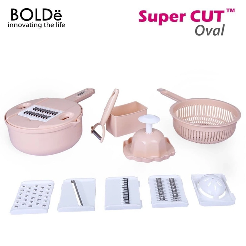 Product image UTAMAMEGA - Bolde Super Cut Oval Pengiris Multifungsi Memasak Lebih Mudah Warna Random