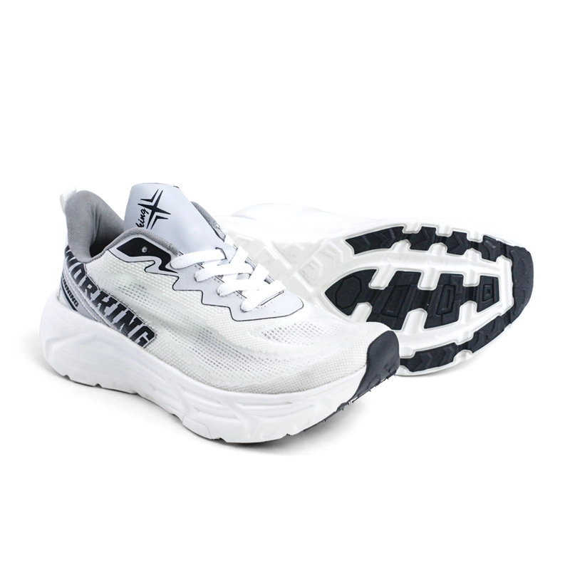 Product image Working Shoes - NEW ARRIVAL SEPATU PRIA WANITA OLAHRAGA WORKING KENZHIN 01 KEKINIAN STYLISH 43 Putih Hitam