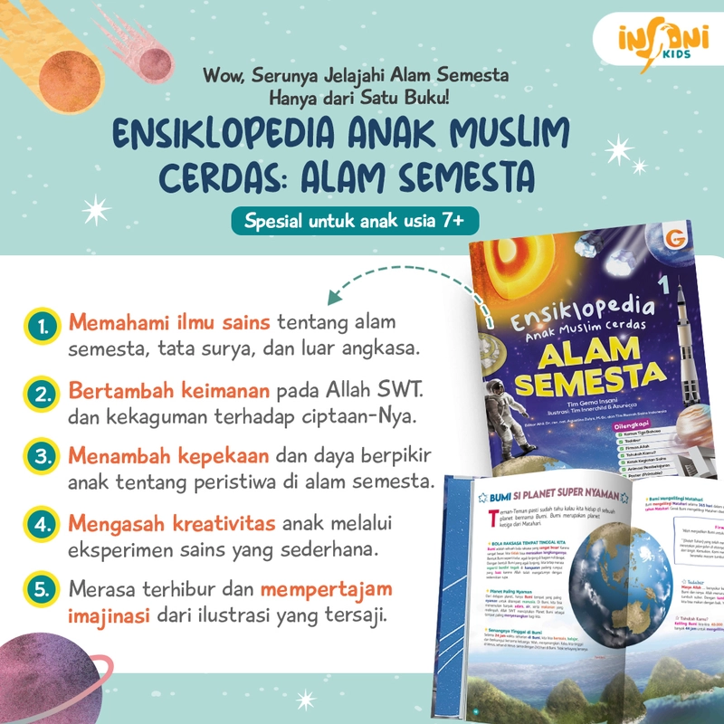 Product image Gema Insani - Ensiklopedia Anak Muslim Cerdas Alam Semesta 21 x 28 cm HC