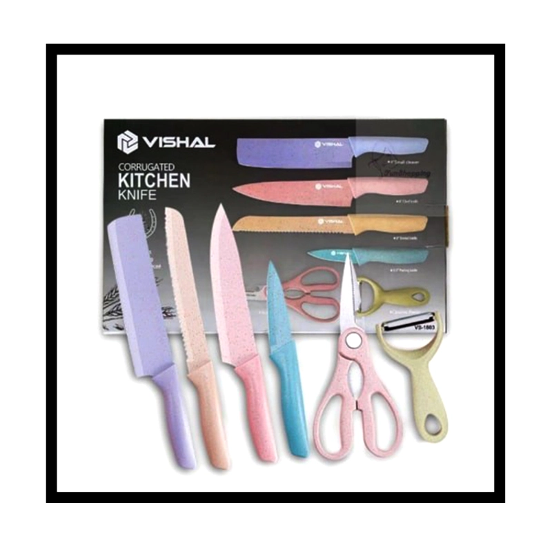 Product image Pisau Set Ceramic 6In1 Dengan Warna Ceria Set Isi 6 Pcs