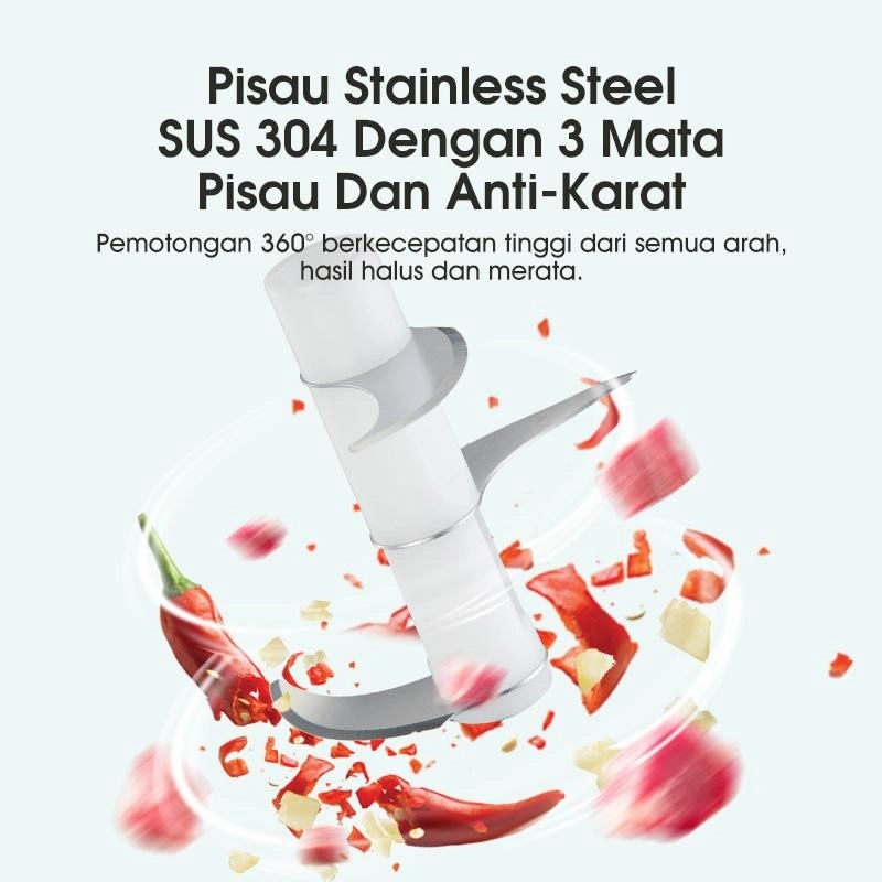 Product image UTAMAMEGA - Samono Mini Chopper Portable Blender Penggiling Bumbu MPASI SW-L6 ( SWL6 ) Warna Random