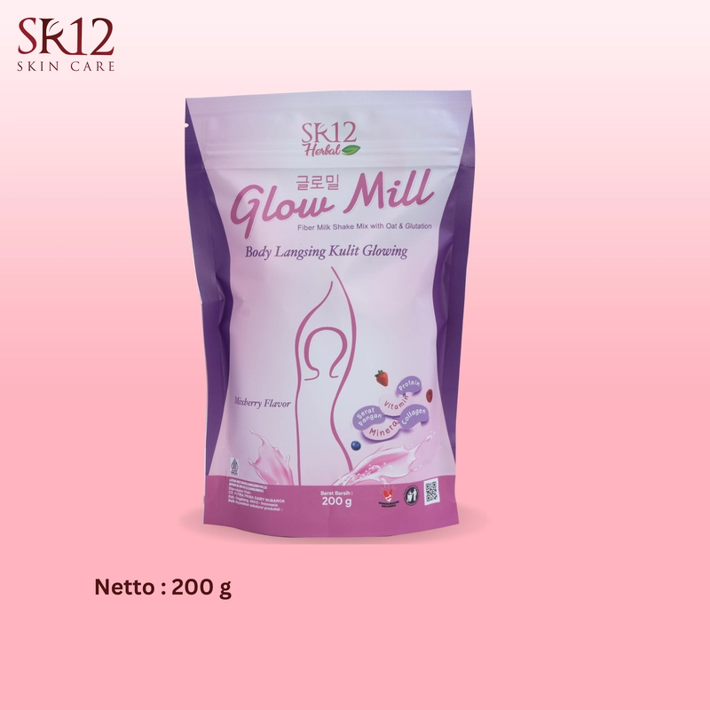 Product image SR12 Jawa Barat - SR12 Glow Mill Milk Shake Untuk Badan Langsing Kulit Glowing 100 g glowmill