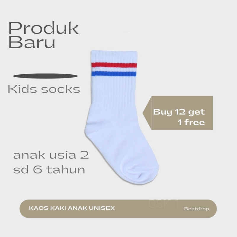 Product image Beatdrop - kaos Kaki Anak Usia 2 - 6 Tahun Bahan Tebal Premium kaos kaki anak 1