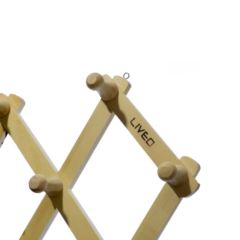 Product image Liveo - Gantungan Baju Kayu Korea Liveo LV-508 / Wooden Hanger Hook Kapstok 2000 -