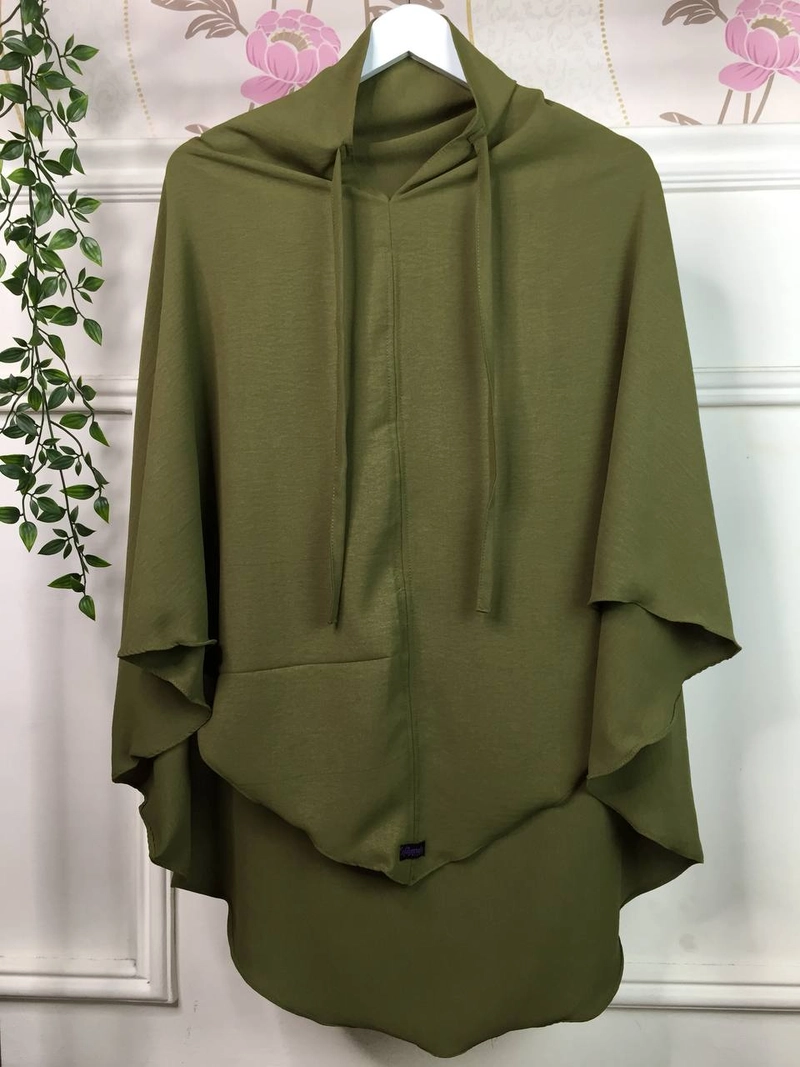 Product image Milyarda Hijab - Milyarda Hijab - Bergo Airflow L Kerudung Instan Hijab Cringkle Tali L army