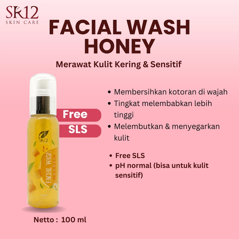 Product image SR12 Facial Wash Honey Merawat Kulit Kering Dan Sensitif 100 ml Fw Honey