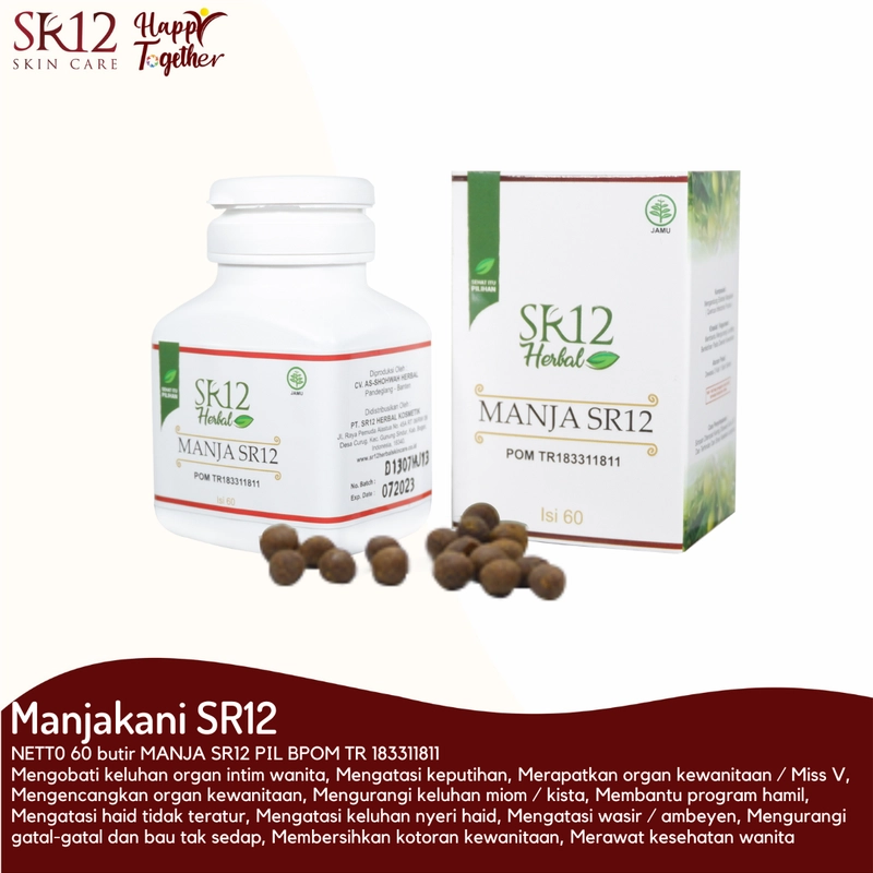 Product image SR12 Manjakani Merapatkan Kewanitaan Mengatasi Keputihan Gatal Dan Bau Tidak Sedap 60 Kapsul