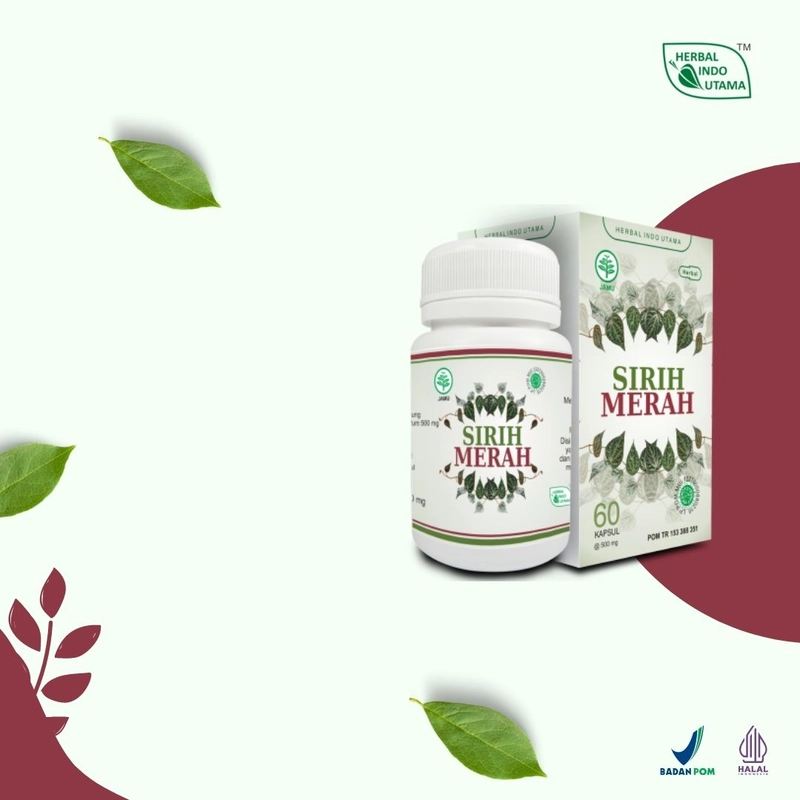 Product image Herbal Indo Utama - Kapsul SIRIH MERAH Obat Radang Sendi Prostat Liver 60 Kapsul 60 Kapsul Kapsul Serbuk