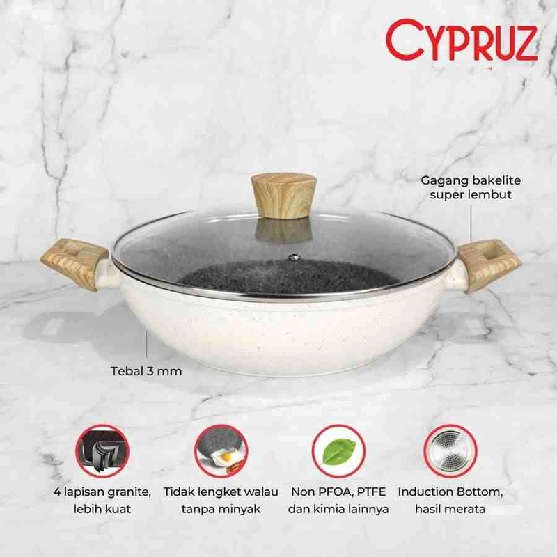 Product image Cypruz - Wok Pan + Lid Ki 0802 24 cm KI 0802