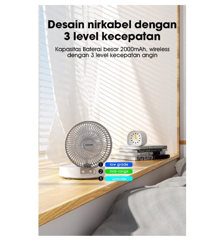 Product image UTAMAMEGA - Kipas Angin Samono SW-DF03 Portable Desk Fan type SW-DF03