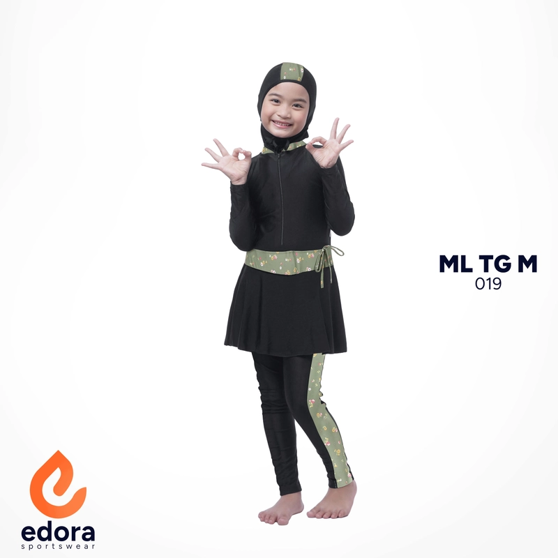 Product image EDORASPORTSWEAR - Baju Renang Muslimah Anak SD Edora ML TG M L ML TG M 019