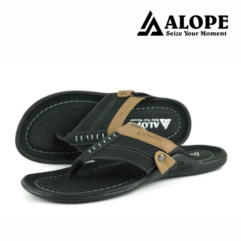 Product image ALOPE OFFICIAL - SANDAL ALOPE H 17 SANDAL PRIA KASUAL TRENDY BERKUALITAS 39 HITAM