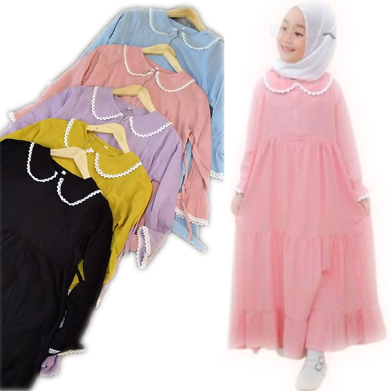 Product image GAMIS ANAK PEREMPUAN 4-8 TAHUN CRINKLE ALL SIZE S RANDOM