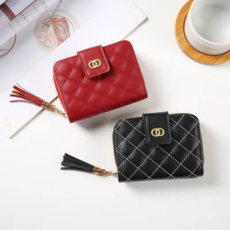 Product image KAHASIL - Dompet Lipat Wanita Pendek Bahan Kulit PU Leather KHDP63 all variant Pink