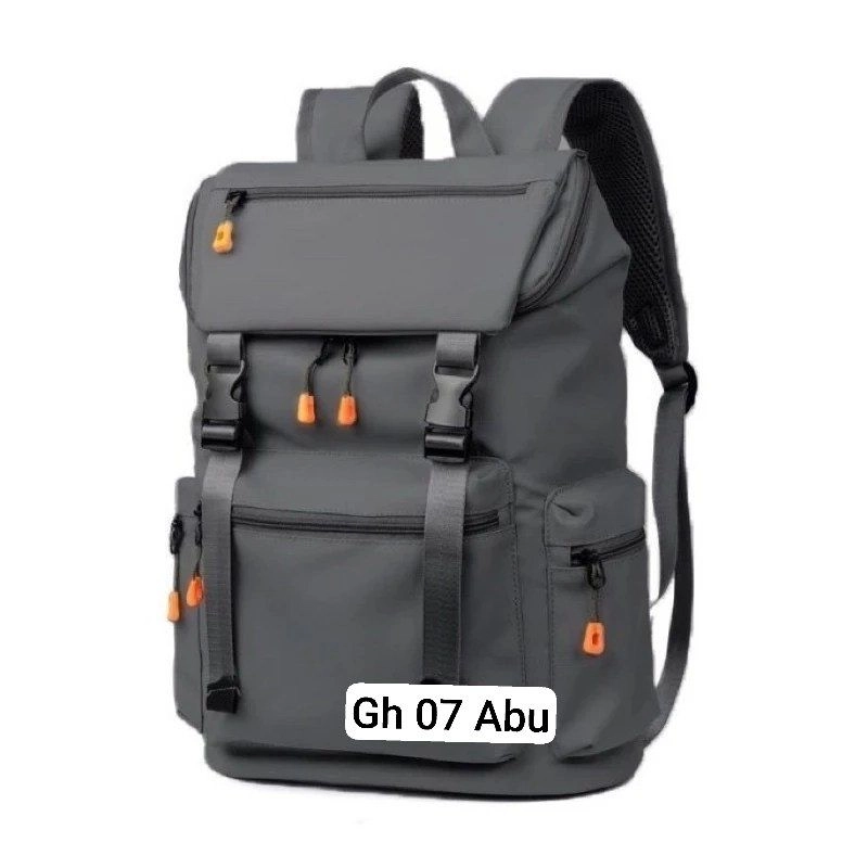 Tas Ransel/Tas Gendong/Tas Laki-Laki/Tas Laptop/Tas Bimo/Tas Wanita/Tas GH 07 All Size Abu