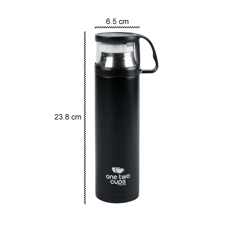 Product image RUMAH RAYA - Botol Minum Thermos with Cup Head 500ml - SUS304 500 ml Hitam