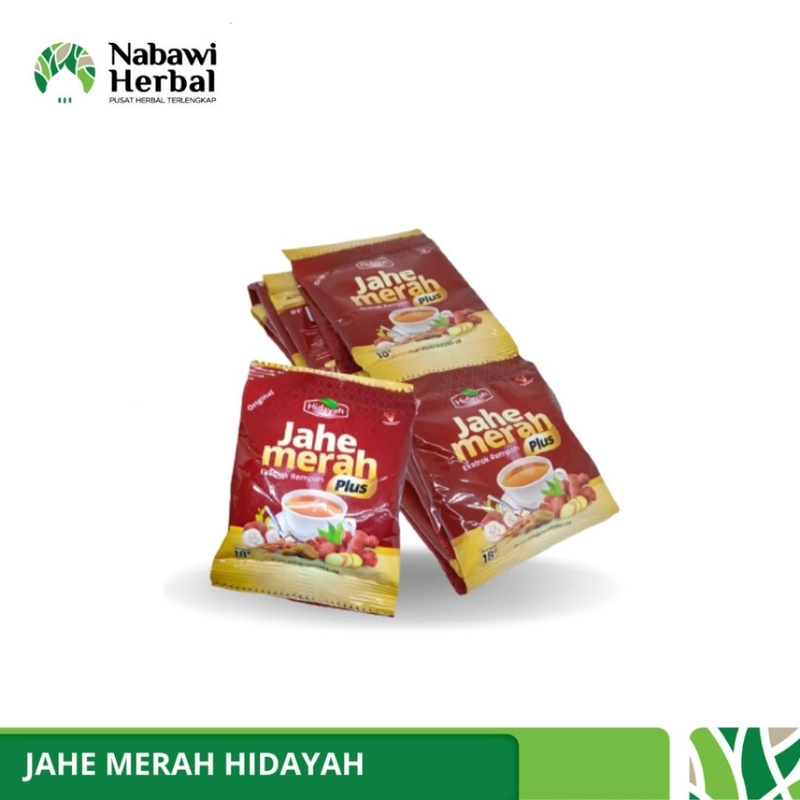Product image NABAWI HERBAL - Jahe Merah Hidayah Renceng Isi 10 Sachet 20 Gram / 12 sachet Jahe Merah